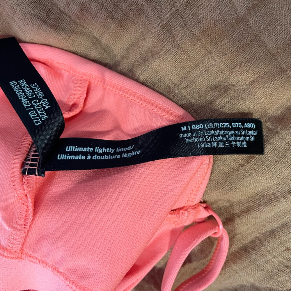 Coral PINK Active Bra Crop Top M - Picture 4 of 4
